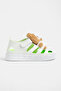 Children's Unisex White Light Sole Teddy Bear Detailed Velcro Sandals - 2