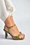 Y518710109 Green Thin Heeled Women's Shoes - 5