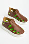 Children's Unisex Brown Light Sole Comfortable Velcro Sandals