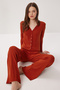 Buttoned Ribbed Knitted Cardigan Pajama Set Lrn0016 Tiles