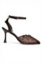 Y752044206 Brown Lace Thin Heeled Women's Shoes - 6
