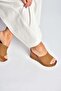 Y996559902 Tan Suede Women's Slippers with Padded Soles - 2