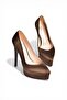 Y246221604 Brown Fabric Thin Heeled Women's Shoes - 7