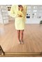 Women's Scarf Detailed Padded Jacket Mini Skirt Double Set - 4