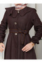 Buttoned Detailed, Specially Designed Collared Women's Denim Dress, Hijab Ferace - 4