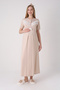 Maternity Nightgown Set - Maternity Nightgown with Lace Guipure Detail, 2-Piece Set - 5