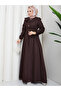 Buttoned Detailed, Specially Designed Collared Women's Denim Dress, Hijab Ferace - 5