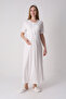 Maternity Nightgown Set - Lace Embroidered Cotton Maternity Nightgown and Dressing Gown 2-Piece Set - 4