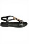 Y274601809 Black Beaded Detailed Women's Sandals - 6