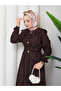Buttoned Detailed, Specially Designed Collared Women's Denim Dress, Hijab Ferace - 8