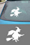 Flying Witch Sticker - Witch Figured Vehicle Sticker - Car Motor Sticker Label 15X12Cm - 2