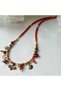 Handmade Red Green and Colorful Women's Short Necklace - 2