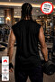 Black Sports Athlete Unprinted Crew Neck Premium Thick Cotton Single Jersey Fabric Men's - 2