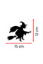 Flying Witch Sticker - Witch Figured Vehicle Sticker - Car Motor Sticker Label 15X12Cm - 3