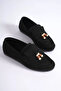 Women's black suede daily shoes tr19ms03a - 2