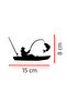 Man Fishing on a Kayak Sticker – Car Window Hood Sticker 15X8Cm - 4