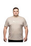 Men's Large Size Bone Crew Neck Short Sleeve Mimi T-Shirt 5Xl-6Xl-7Xl-8Xl