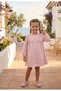 Girl's summer dress with glitter and ruffle detail