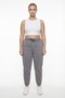 Women's Smoked Summer Denim Trousers with Elastic Waist and Accessory Detail on the Leg