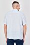 Men Regular Fit Stripe Short Sleeve Casual Shirt, Light Blue - 3