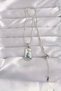 316L Steel Silver Color White Enamel Girl Figure Tarot Necklace - 2