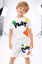Two-Piece Set with Shorts 100% Cotton Summer Oversized friends 100% Cotton Top