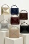 Folded Triangle Burgundy Hand and Shoulder Bag - 5