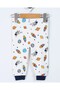 Boy's Snap Fastener Astronaut Printed 0-6 Years Old 100% Cotton Seasonal Nightgown Pajama Set - 6