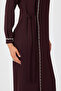 Mira Stone Striped Dress - Plum - 4