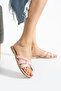 Lia Women's Knitted Strap Flat Slippers Summer Comfortable Daily Slippers - 2