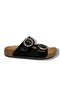 Mollis 500-26 Glittery Line Leather Double Buckle Soft Women's Slippers - 2