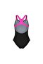 G Dots Swimsuit Swim Pro Back Black Multi-Black-Shocking Pink - 4