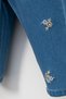 Girl's Embroidered Denim Salopet Jumpsuit and Baby Collar Shirt 2-Piece Set - 5