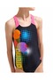 G Dots Swimsuit Swim Pro Back Black Multi-Black-Shocking Pink - 8
