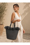 Serena Handmade Straw-Looking Knitted Bag Daily Use Stylish Women's Shoulder Bag - 2