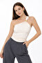 One-Shoulder Gold Detailed Women's Blouse - 5