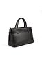 Soft Leather Women's Shoulder Bag and Wallet Set with Belt Detail - 3