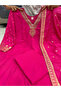 Pink Chanderi Top Palazzo & Dupatta - FFT7272 - Pink - 5