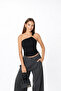 One-Shoulder Gold Detailed Women's Blouse