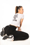 Women's White Crop Baby Tee Sports T-Shirt Fitness Gym Aesthetic Slim Fit T-Shirt - 4
