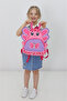 Girl's Kindergarten Backpack with Cute Butterfly Figure and Pink Purple Pattern - 4