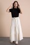 Cream Girls' Long Cut Scalloped Skirt 23778 - 2