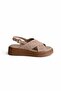 Nancy Beige Genuine Leather Sandals - 3