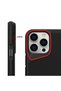 حافظة iPhone 15 Pro المتوافقة مع ELDP AiHTTg Edge T-Max Matte Stand - رمادي - 4