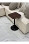 Single Service Table, Iron Base, Wooden Top - 2