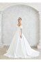 Bridal Gown-Wedding Dress Balloon Sleeve Belted Satin Fabric - 6