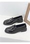 26by04-528 Genuine Leather Front Buckle Detail Loafer Shoes for Women - 2