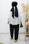 Elastic Waist Carrot Trousers Tsd260155 Black - 8