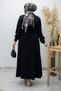 Pocketed Gathered Waist Skirt Suit Tsd260171 Black - 7
