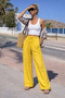 Women's Wide Leg Pants High Waist Elastic Comfortable Cut
